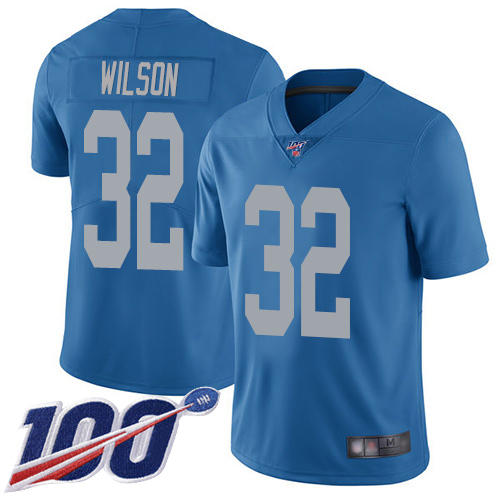 Detroit Lions Limited Blue Men Tavon Wilson Alternate Jersey NFL Football 32 100th Season Vapor Untouchable